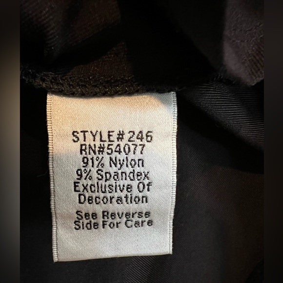 #117 CAbi 246 Zip-Up French Cuff Black Career Blouse size medium - Picture 10 of 10